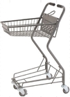 Personal Shopping Carts Plastic Back Panel Swivel Wheels Shop Basket