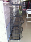 Custom Metallic Folding Large Wire Baskets For Storage / Wire Mesh Baskets