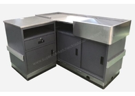 Supermarket Cashier Table / POS Stainless Steel Retail Cashier Desk