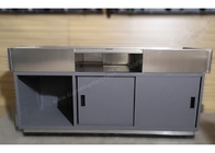 Left Or Right Sided Shop Checkout Counter / Stainless Steel Cash Register Table