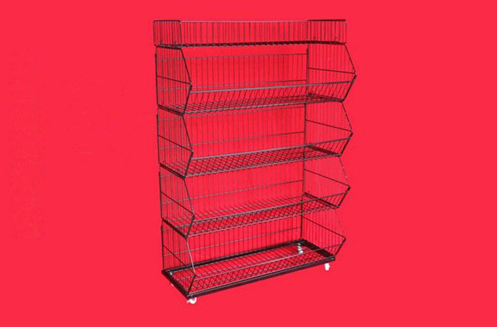 Custom Metallic Folding Large Wire Baskets For Storage / Wire Mesh Baskets
