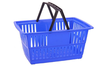 Custom Plastic Wire Shopping Baskets With Handles Printed Logo