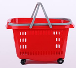 Multi - Functional 4 Wheel Shopping Trolley Plastic Mesh Supermarket Cart