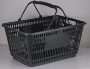 Plastic Hand Shopping Basket , Supermarket Storage Basket With 2 Handles