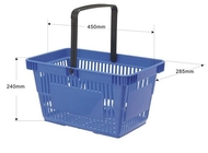 Red / Blue PP Plastic Hand Shopping Basket / Retail Shopping Baskets SGS ISO9002