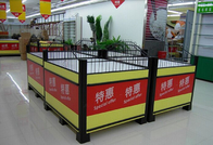 Knockdown Metallic Supermarket Promotion  Display Table / Advertising Promotion Counter