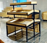 3 Tiers Collapsible Metal Wooden Display Rack For Retail Shop ISO9001