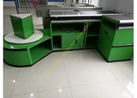 Checkout Counter With Sensor Conveyor Belt / Cashier Desk Stand For Store