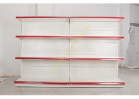 Single - side Store / Supermarket Display Shelving with 4 Layers Perforated Back Panel