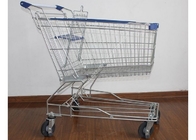 Supermarket Metal Handcart Rustless 4 Wheels Shopping Trolley For Shop