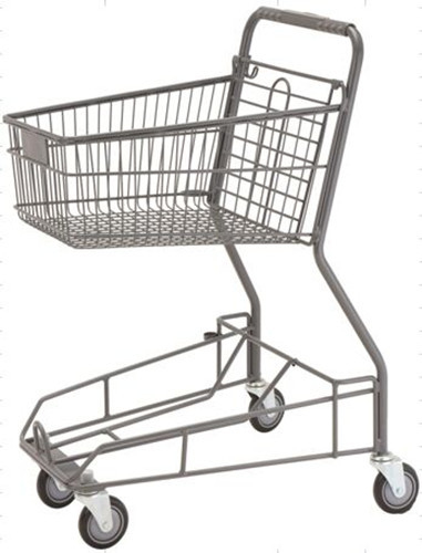 Supermarket Storage Hand Shopping Cart Grocery Basket With Wheels