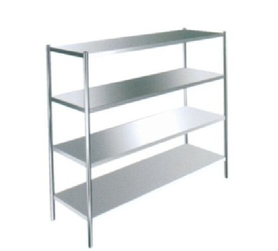 4 Tiers Stainless Steel Wire Shelving Anti - Rust Commercial Storage Shelves