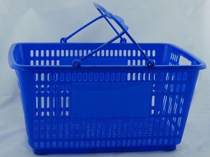 Portable Double Handle Carry Shopping Basket For Retail Store , SGS
