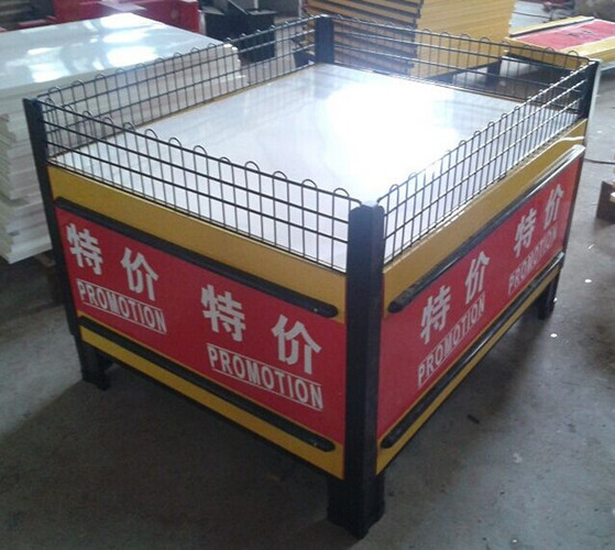 Folding Metal Promotion Supermarket Display Racks With Powder Coated SGS ISO9001